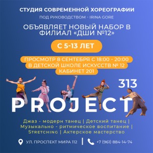 Студия современной хореографии «Проект 313» (просп. Мира, 112)