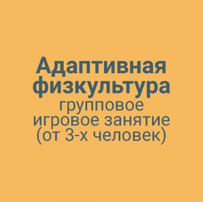 Адаптивная физкультура групповое игровое занятие (от 3-х человек)