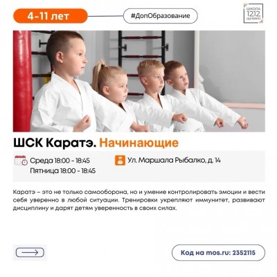 ШСК Каратэ. Начинающие